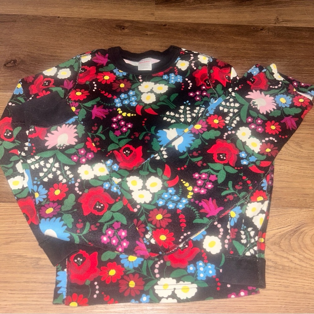 Hanna Andersson Girls Size 10 Eu 140 Floral Pajamas gorgeous
